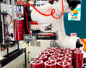 Automatic ring banding hole sealing plastic five stacking palletizing production line